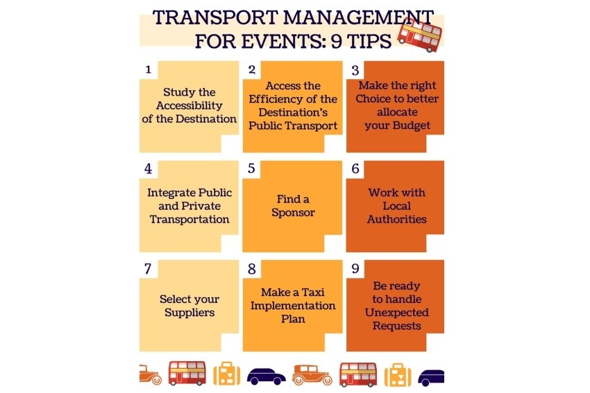 Nove dicas para o plano de transportes num evento