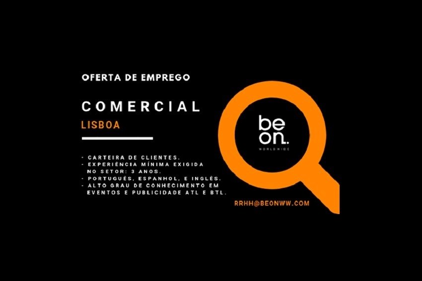 Beon Worldwide procura comercial para área de Lisboa