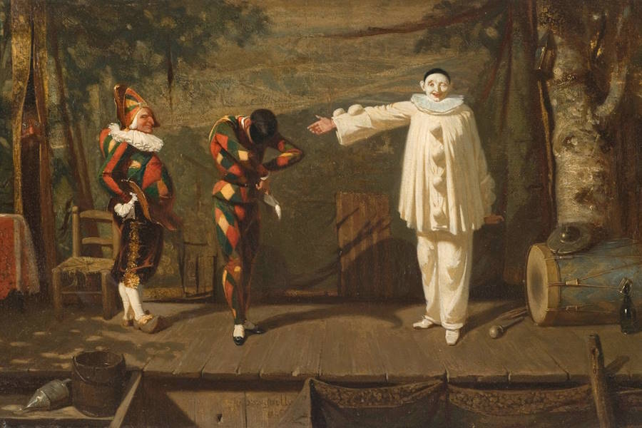 PENGUILLY L'HARIDON, Octave (1846) Parada: Pierrot apresenta os seus companheiros Arlequim e Polichinelo à assembleia