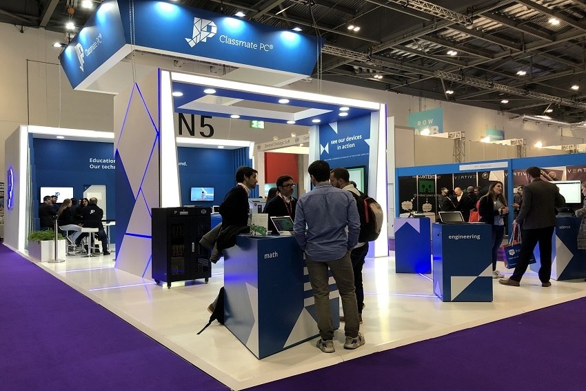Stand da jp.ik na BETT 2019 com criatividade da Mojobrands