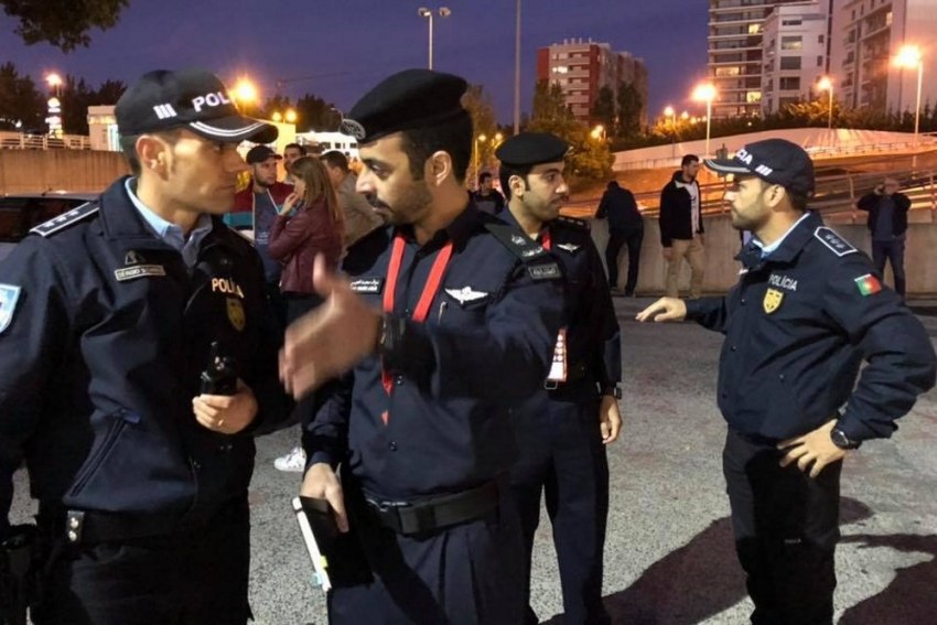 Polícia do Qatar no Estádio da Luz a preparar o Mundial 2022