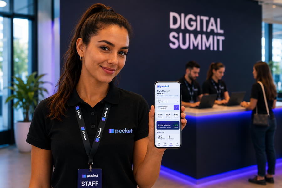 A Peeket é uma plataforma de gestão de eventos que reúne várias funcionalidades