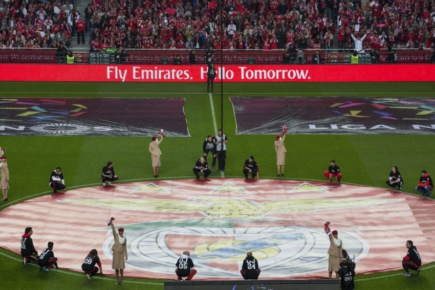 Excited Emirates Fans Light Up Portuguese Stadium